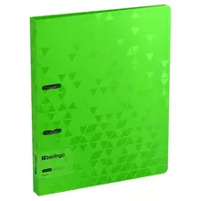 Папка на 2 кольцах Berlingo "Neon" 24 мм. 1000 мкм. зеленый неон D-кольца с внутр. карманом