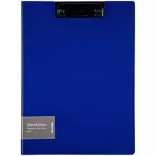 Папка-планшет с зажимом Berlingo "Steel&Style" А4 пластик (полифом) синяя