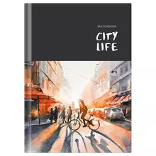 Скетчбук 100 л. А5 7БЦ BG "City life", глянцевая ламинация, 100 г/м2