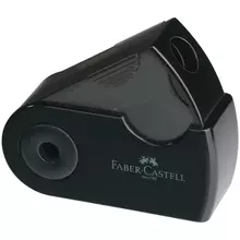 Точилка пластиковая Faber-Castell "Sleeve Mini" 1 отверстие контейнер черная