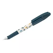 Ручка перьевая Schneider "Zippi Space" синяя 1 картридж грип темно-синий-белый корпус