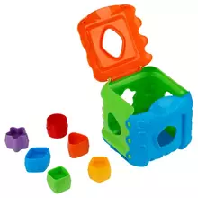 Дидактическия игрушка Три Совы сортер "Кубик" 7 предметов (кубик 6 формочек)