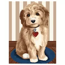 Картина по номерам на картоне Три Совы "Любимый щенок" 30*40 с акриловыми красками и кистями