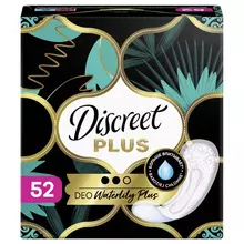 Прокладки женские ежедневные Discreet Plus "Deo Water Lily Plus", трио, 52 шт. 