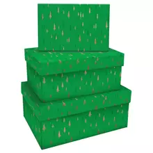 Набор прямоугольных коробок 3в1, Meshu "Christmas trees", (19*12*7,5-15*10*5 см)