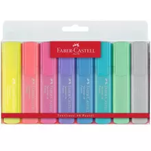 Набор текстовыделителей Faber-Castell "46 Pastel+Superfluorescent" 8 цв. 1-5 мм. пластик. уп. европодвес