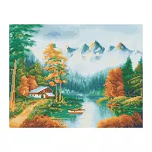 Алмазная мозаика Три Совы "Осень в горах" 30*40 см. холст картонная коробка с пластиковой ручкой