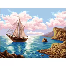 Картина по номерам на холсте Три Совы "Дальнее плавание" 30*40 с акриловыми красками и кистями