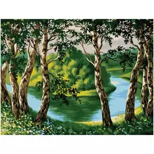 Картина по номерам на холсте Три Совы "Летний пейзаж" 30*40 с акриловыми красками и кистями