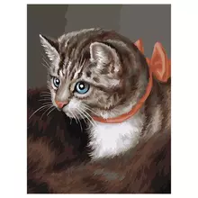 Картина по номерам на холсте Три Совы "Любимая кошка" 30*40 с акриловыми красками и кистями