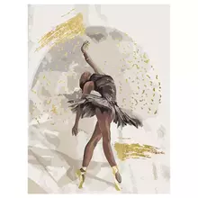 Картина по номерам на холсте Три Совы "Балерина" 30*40 с поталью акриловыми красками и кистями