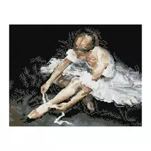 Алмазная мозаика Три Совы "Балерина" 30*40 см. холст на деревянном подрамнике картонная коробка с пластиковой ручкой