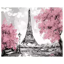 Картина по номерам на холсте Три Совы "Париж" 40*50 с поталью акриловыми красками и кистями