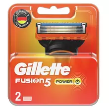 Кассеты для бритья сменные Gillette "Fusion. Power" красн. 2 шт.