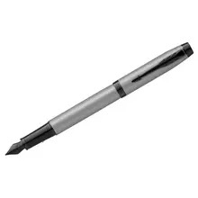Ручка перьевая Parker "IM Achromatic Grey" синяя, 0,8 мм, подарочная упаковка