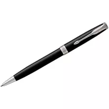Ручка шариковая Parker "Sonnet Black Lacquer CT" черная, 1,0 мм, поворот. подарочная упаковка