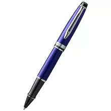Ручка-роллер Waterman "Expert Blue Palladium" черная 08 мм. подарочная упаковка