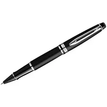 Ручка-роллер Waterman "Expert Matt Black PT" черная 08 мм. подарочная упаковка