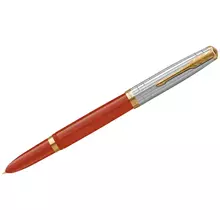Ручка перьевая Parker "51 Rage Red GT" темно-синяя 08 мм. подарочная упаковка