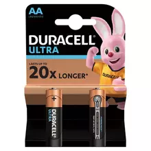 Батарейки комплект 2 шт. Duracell Ultra Power AA (LR06 15А) алкалиновые пальчиковые