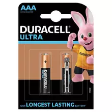 Батарейки мизинчиковые комплект 2 шт. Duracell Ultra Power AAA (LR03 24А) алкалиновые мизинчиковые