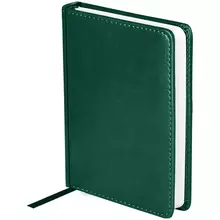 Ежедневник недатированный A6 136 листов кожзам OfficeSpace "Nebraska" зеленый