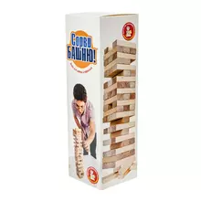 Игра настольная Десятое Королевство "Падающая башня", неокрашенный. деревянные блоки