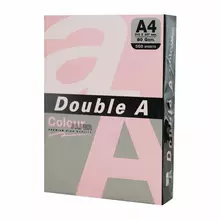 Бумага цветная DOUBLE A, А4, 80г./м2, 500 л. пастель, розовая