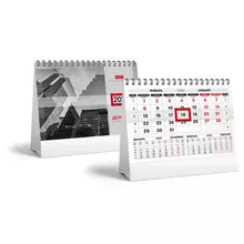 Календарь-домик настольный на гребне с бегунком на 2024 г. 160х105 мм. "Красно-черный", Hatber