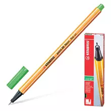 Ручка капиллярная (линер) STABILO "Point 88" ЦВЕТ ЛИСТВЫ корпус оранжевый линия письма 04 мм.