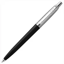 Ручка шариковая Parker "Jotter Orig Black" корпус черный детали нержавеющая сталь синяя