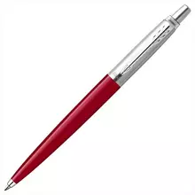 Ручка шариковая Parker "Jotter Orig Red" корпус красный детали нержавеющая сталь синяя
