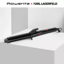 Щипцы для завивки волос ROWENTA Karl Lagerfeld CF323LF0, диаметр 32 мм. конусная форма, 120-200°C, черный