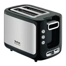 Тостер TEFAL TT365031, 850 Вт, 2 тоста, 7 режимов, механическое управление, металл/пластик, серебристый/черный