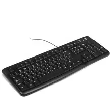 Клавиатура проводная LOGITECH K120 USB 104 клавиши черная