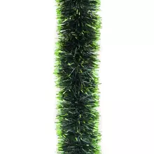 Мишура, 1 шт. диаметр 100 мм. длина 2 м. зеленая с салатовыми кончикам