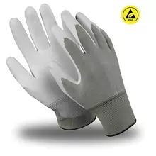 Перчатки антистатические MANIPULA МикроСТАТИК, полиуретановое покрытие (облив), размер 10 (XL)