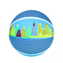 Мяч "Город" 4 цвета микс (22 см.) (арт.TY43)
