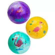 Мяч детский (25 см. 70 гр) с фламинго (цвет микс)