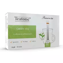 Чай TEATONE зеленый 100 стиков