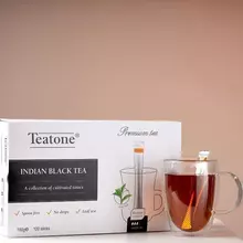 Чай TEATONE черный индийский 100 стиков