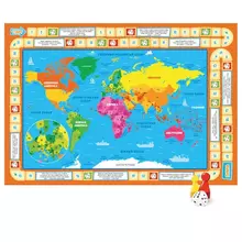 Настольная обучающая игра "Мегафлагомания", карта мира, 200 карточек