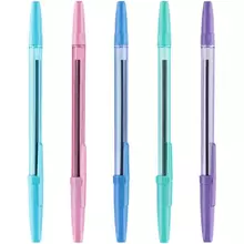 Ручка шариковая СТАММ "Оптима" синяя, 1,0 мм. пастель микс