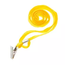 Шнурок для бейджей OfficeSpace 45 см. металлический клип желтый