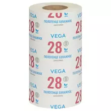 Полотенца бумажные в рулонах Vega 1-слойные 28м/рул. серые