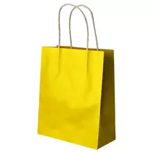 Пакет подарочный 18*23*10см MESHU крафт желтый