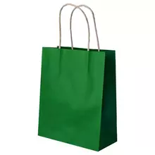 Пакет подарочный 18*23*10см MESHU крафт зеленый