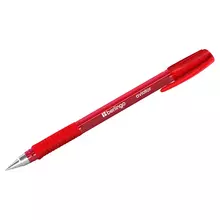 Ручка шариковая Berlingo "Aviator" красная, 0,7 мм. грип