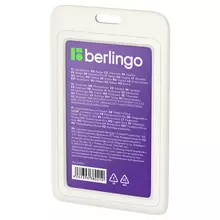 Бейдж вертикальный Berlingo "ID 200" 85*55 мм. светло-серый без держателя крышка-слайдер