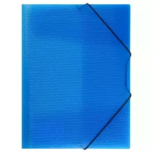 Папка на резинке СТАММ "Кристалл" А4 500 мкм. пластик синяя